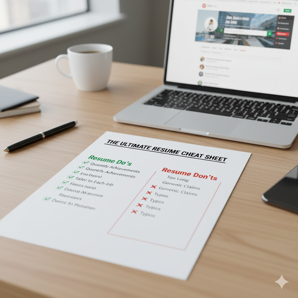 The Ultimate CV Cheat Sheet: 28 Do’s and Don’ts That Get You Hired